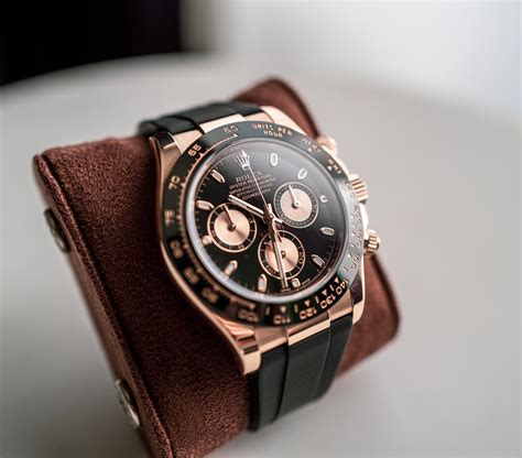 rolex cosmograph daytona everose gold black leather price|Rolex Cosmograph Daytona .